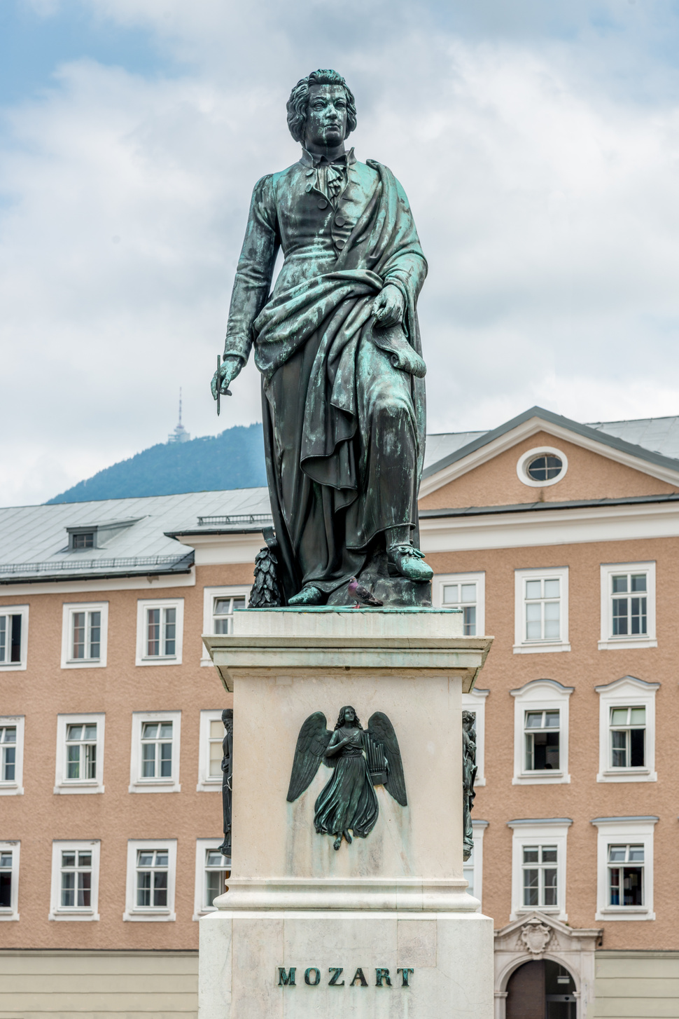 Mozart Statue Monument Salzburg Austria