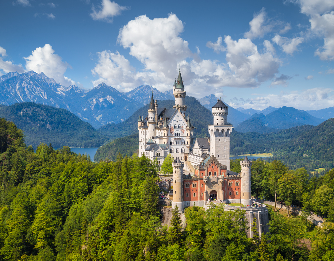 Classic View of Neuschwanstein Castle